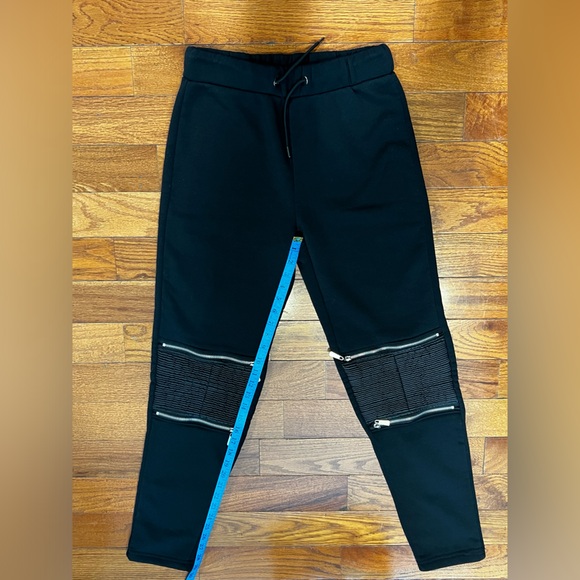 Tailored Recreation Premium Black Sweatpants with Zipper Knees Men's Small - Picture 3 of 11